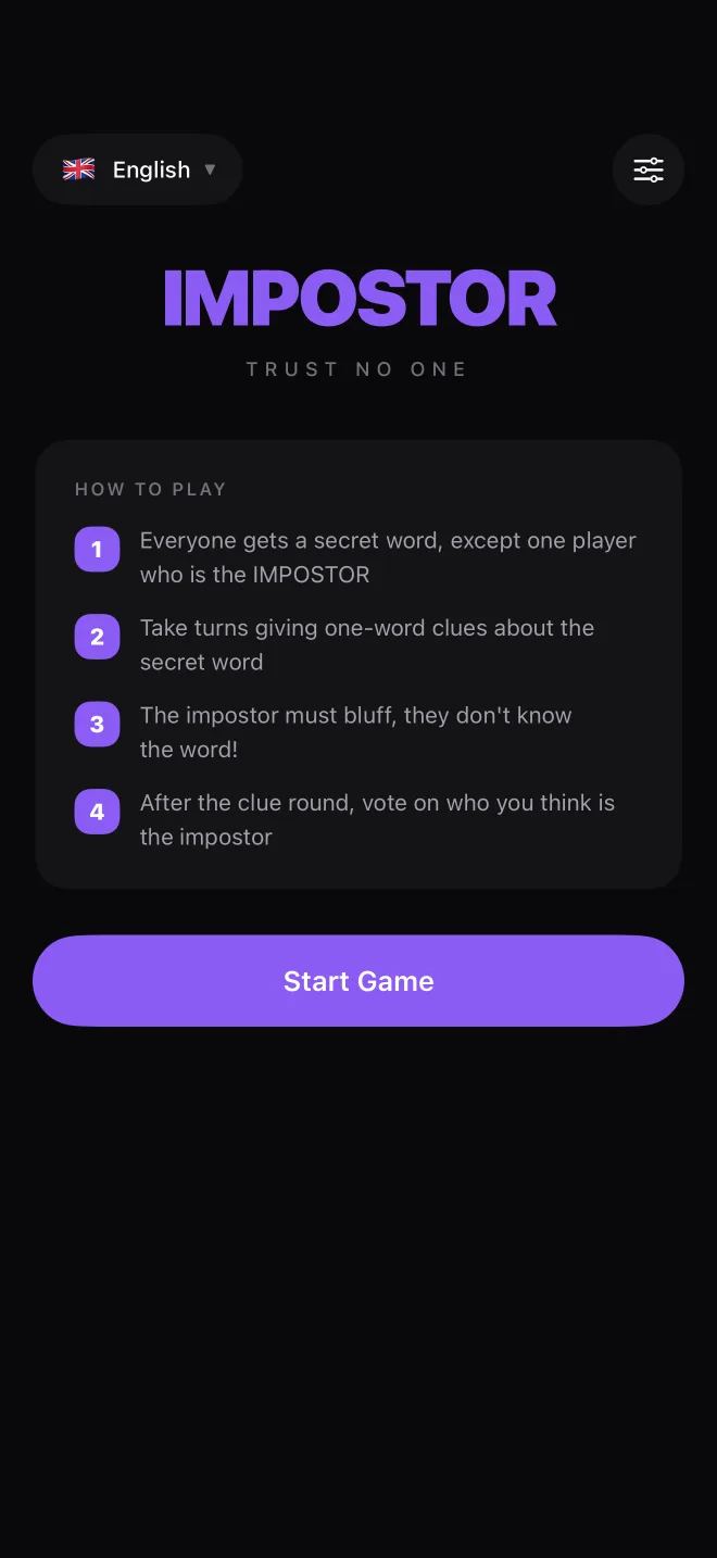 Impostor: Secret Word Game — Passeu-vos-el