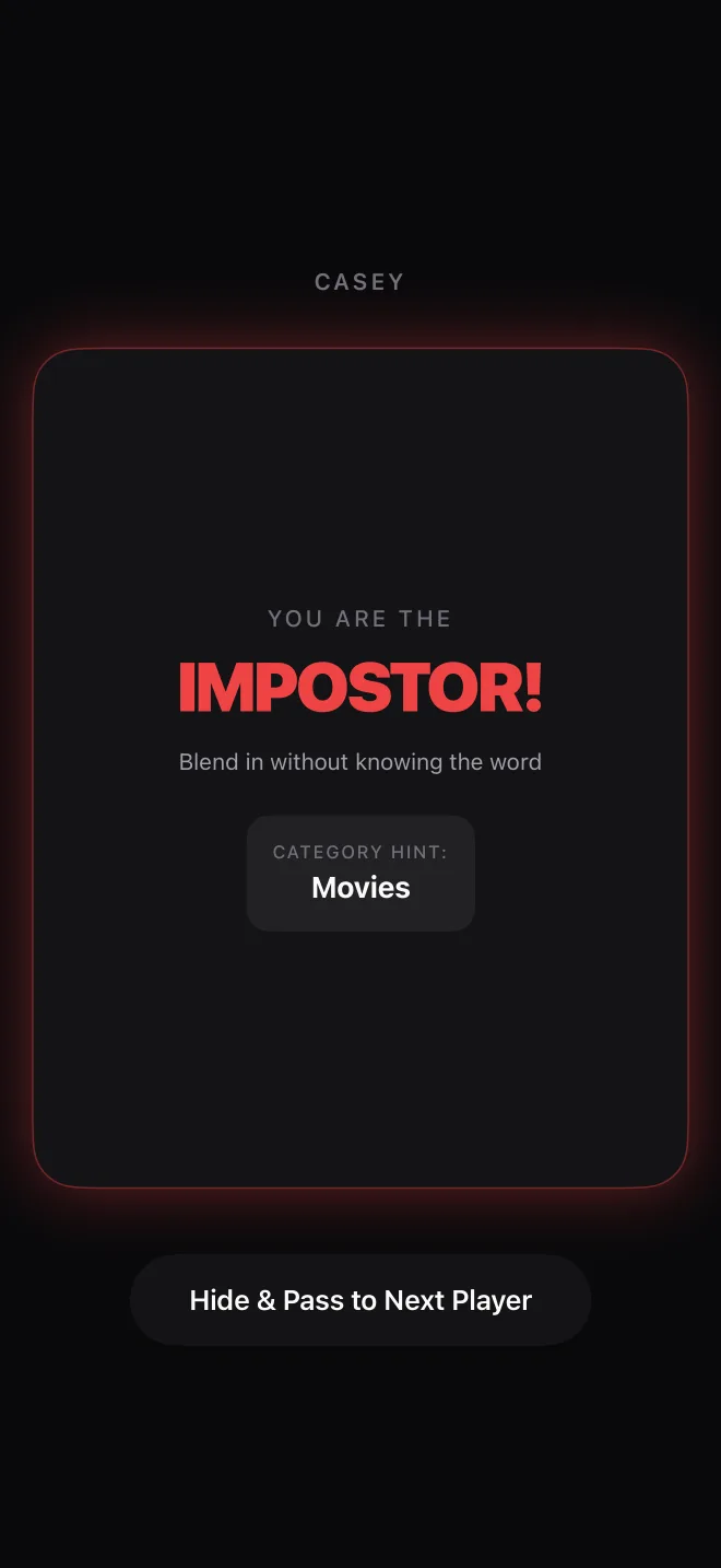 Impostor: Secret Word Game — El que veu l'impostor