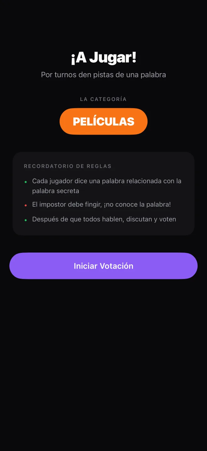 Impostor: Secret Word Game — Den pistas de una palabra