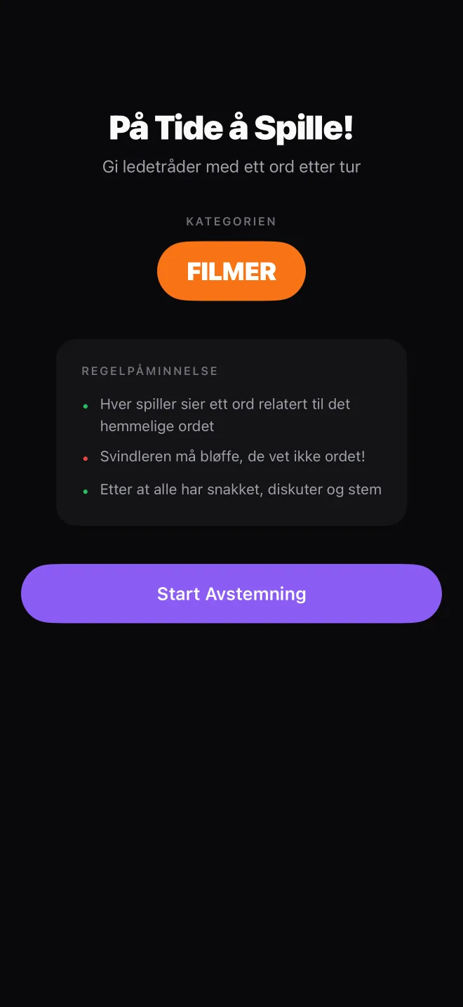 Impostor: Secret Word Game — Gi hint på ett ord